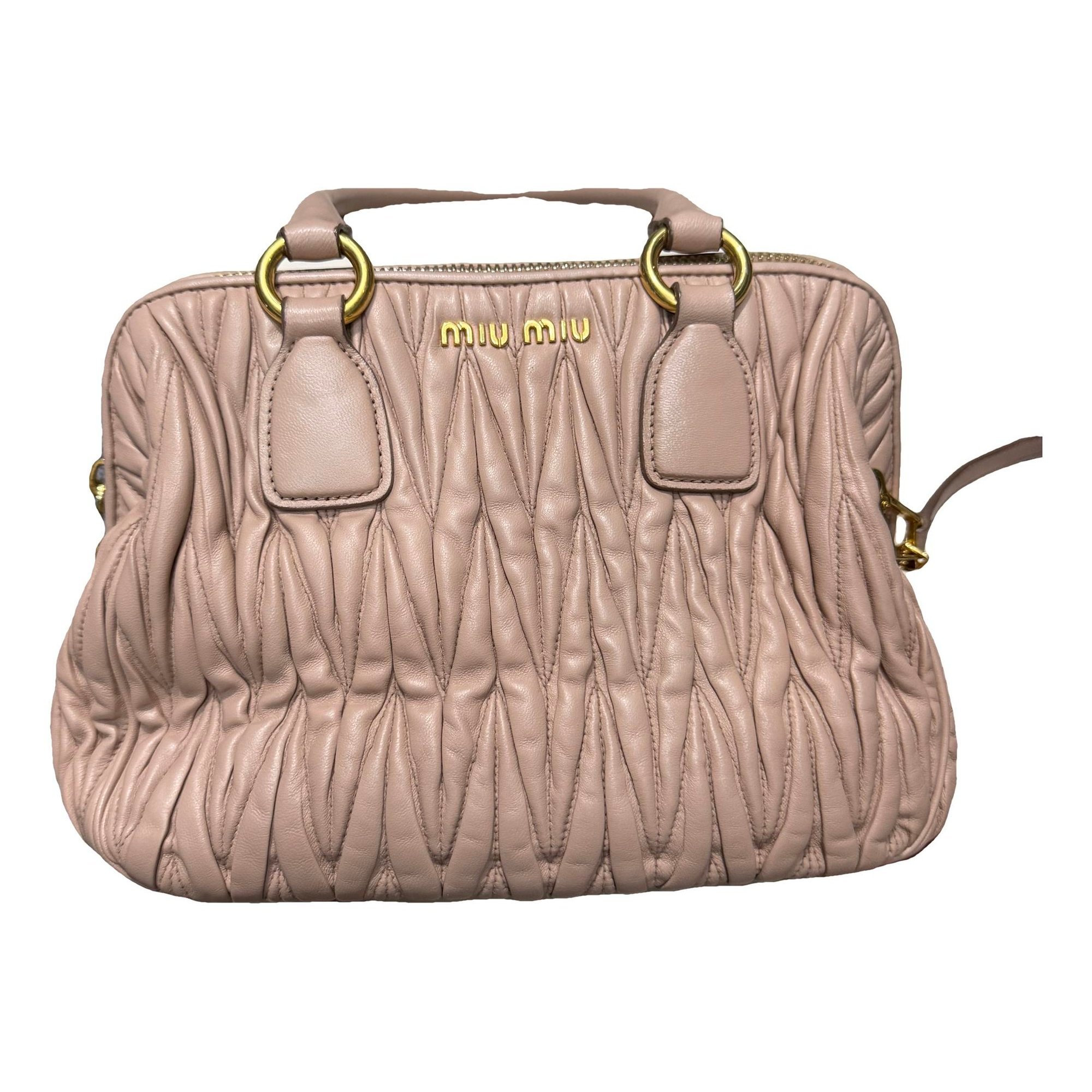 Matelassé leather handbag