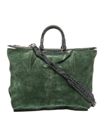 Suede Top Handle Bag