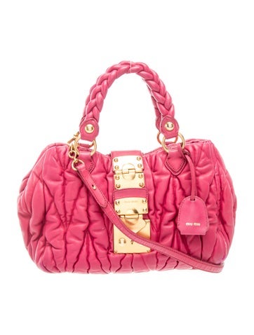 Leather Nappa Matelasse Lux Coffer Bag