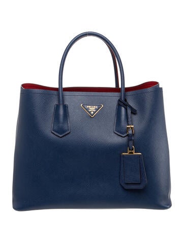 Saffiano Leather Double Bag Medium