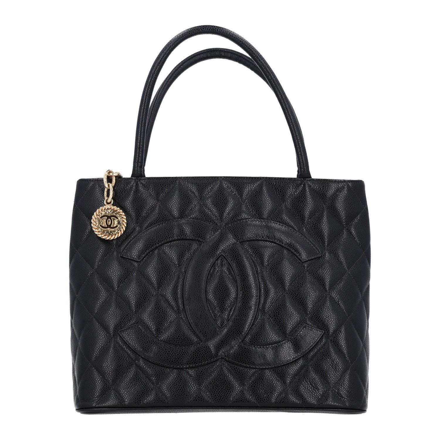Chanel Caviar Quilted Medallion Tote Black