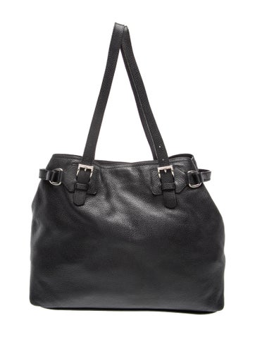 Prada Enameled Metal Triangle Shoulder Bag