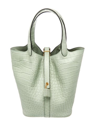 Hermes 2023 Matte Crocodile Porosus Picotin Lock 18