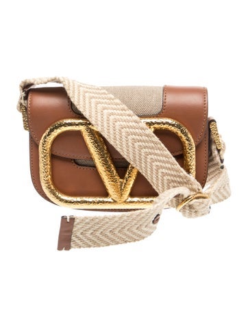 Leather Supervee Crossbody bag Medium