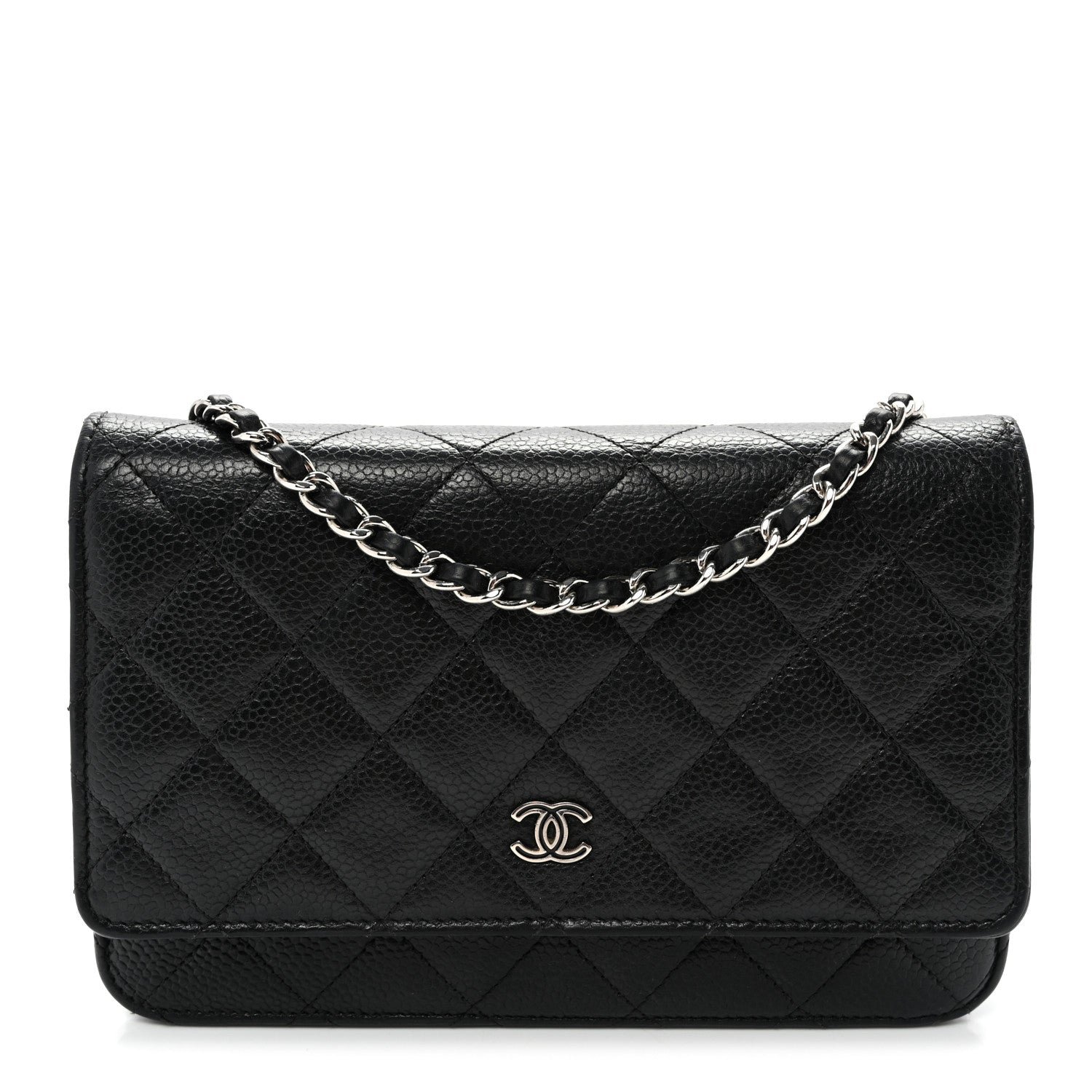 Chanel Caviar Quilted Wallet On Chain WOC Black