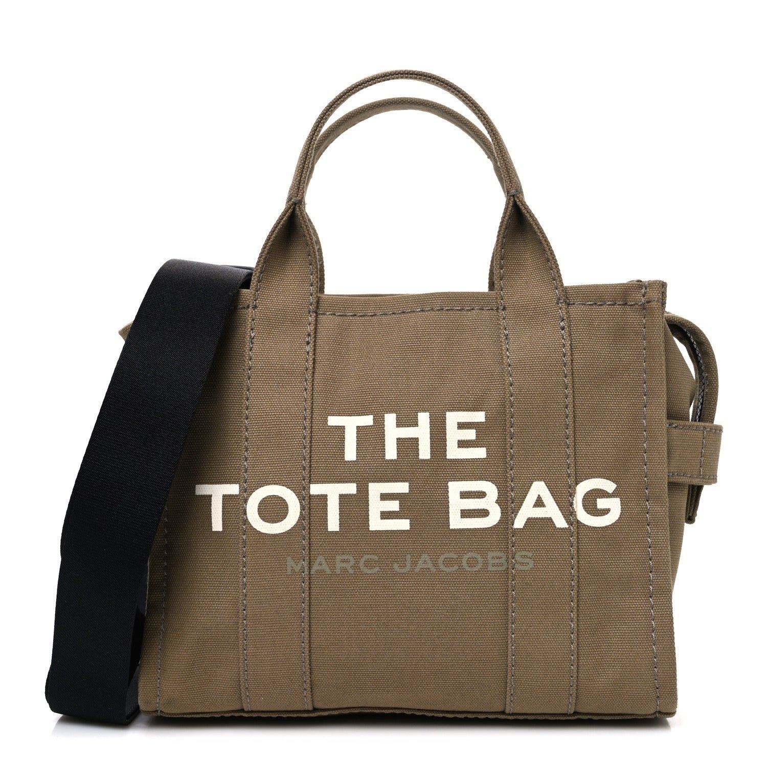 Marc Jacobs Cotton Canvas Small The Traveler Tote Bag Slate Green