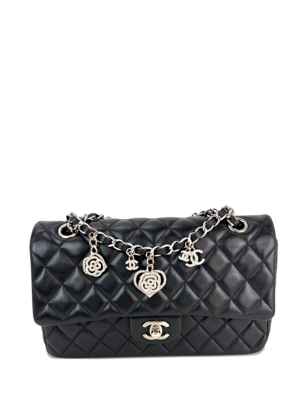 quilted flap shoulder bag