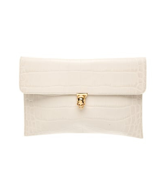 Alexander McQueen Mcqueen Embossed Leather Clutch