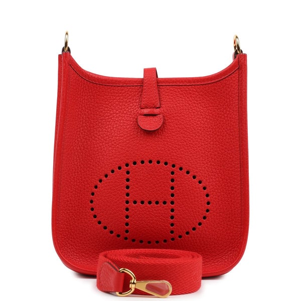 Hermes Hermes Evelyne TPM Rouge De Coeur Clemence Gold Hardware