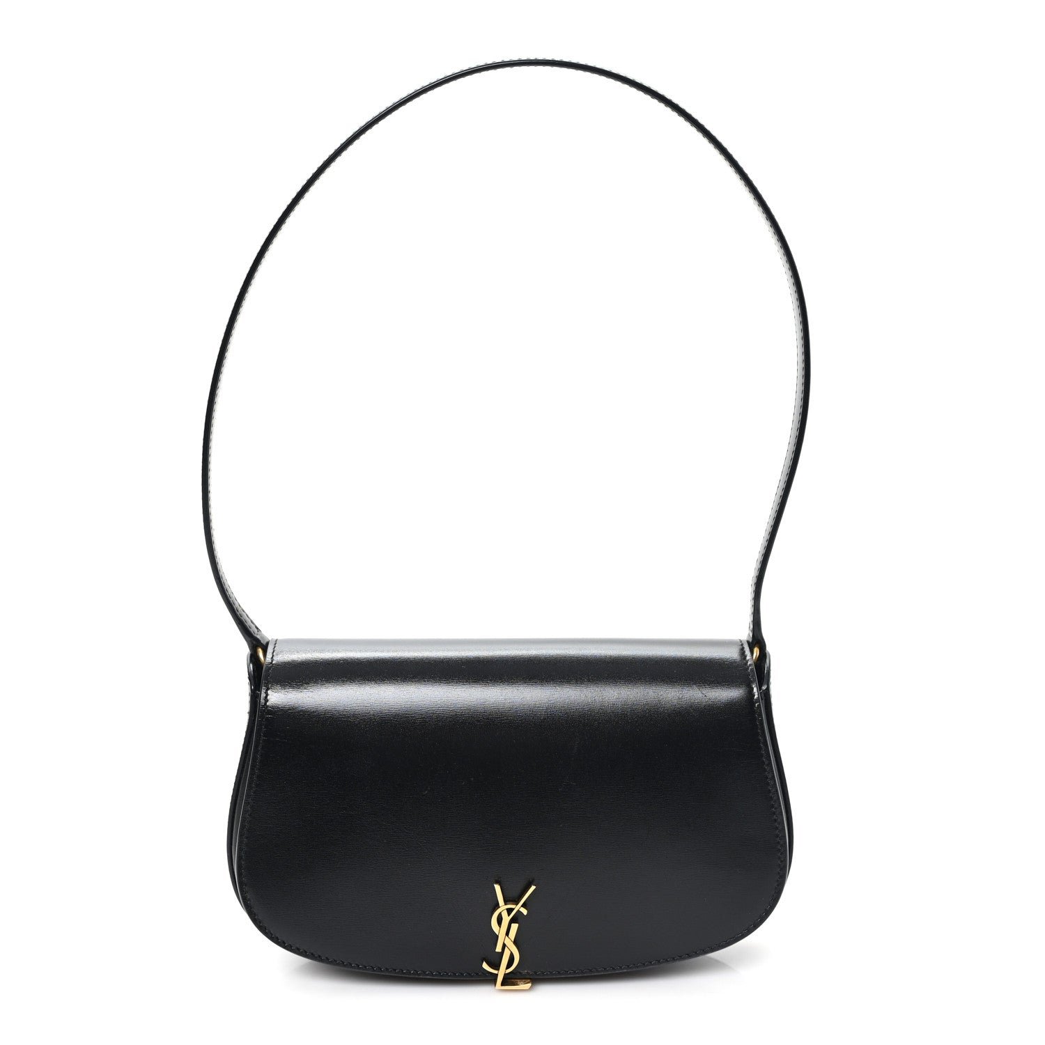 Saint Laurent Box Calfskin Mini Voltaire Shoulder Bag Black