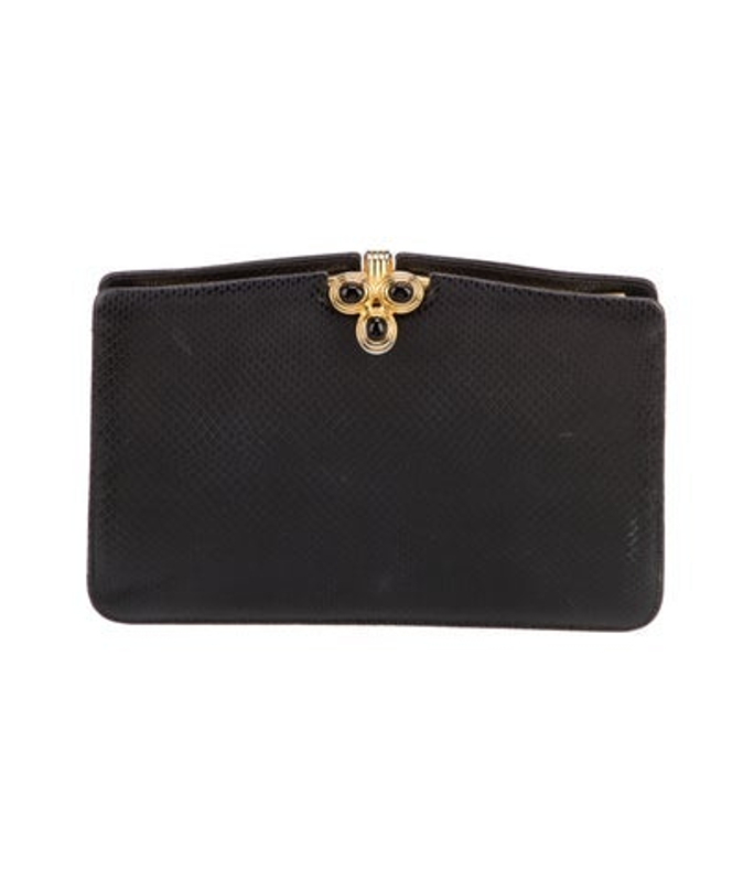 Judith Leiber Leiber Embossed Leather Clutch
