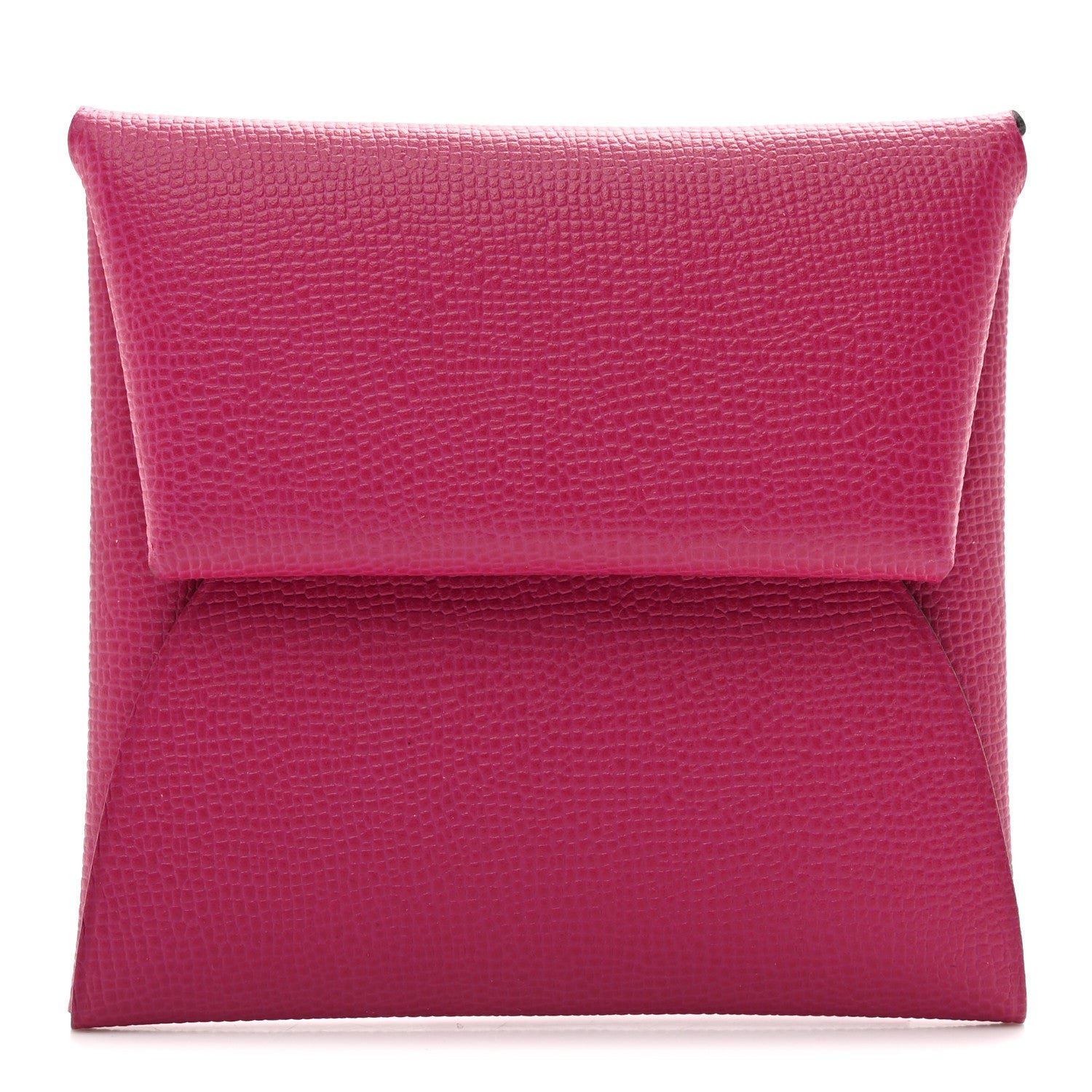 Hermes Madame Calfskin Bastia Coin Purse Rose Pourpre