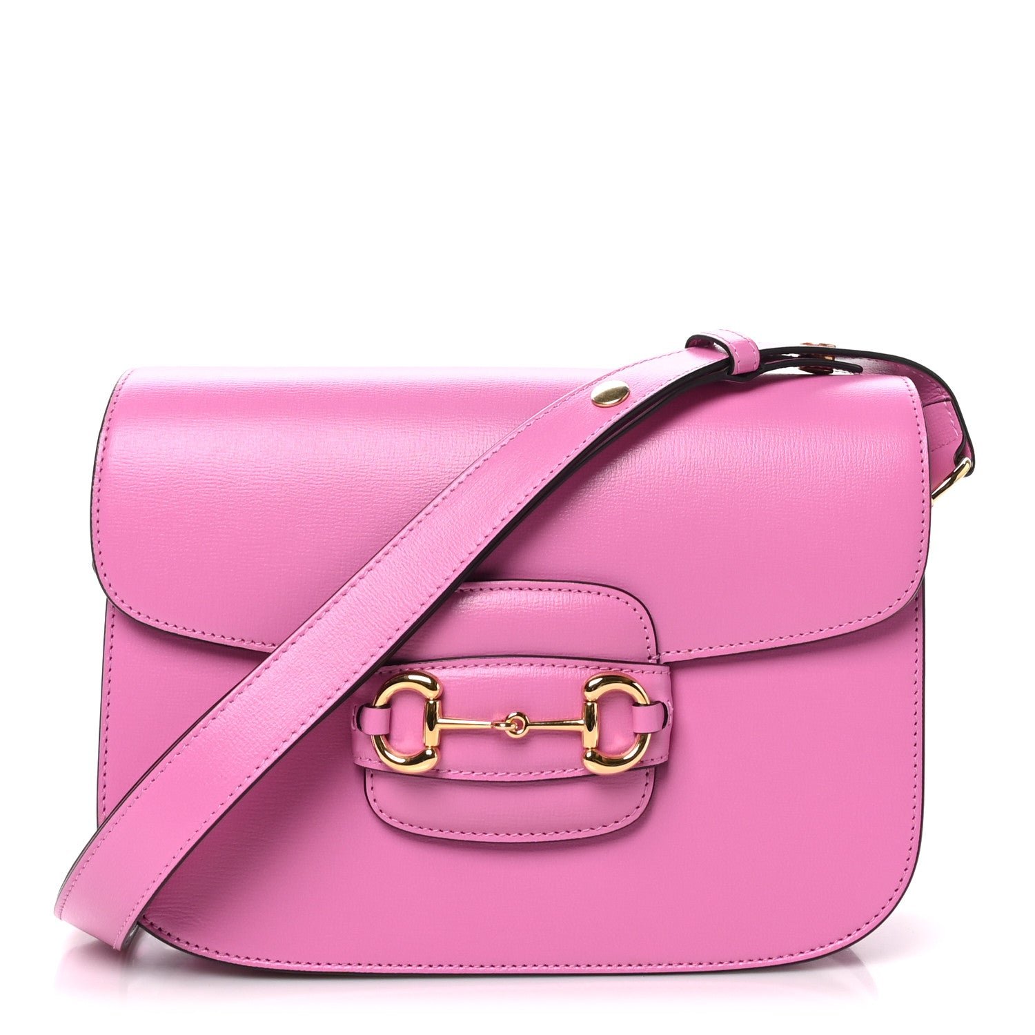 Gucci Azalea Calfskin Horsebit 1955 Shoulder Bag Libre Pink