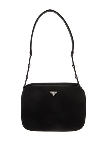 Prada Enameled Metal Triangle Shoulder Bag