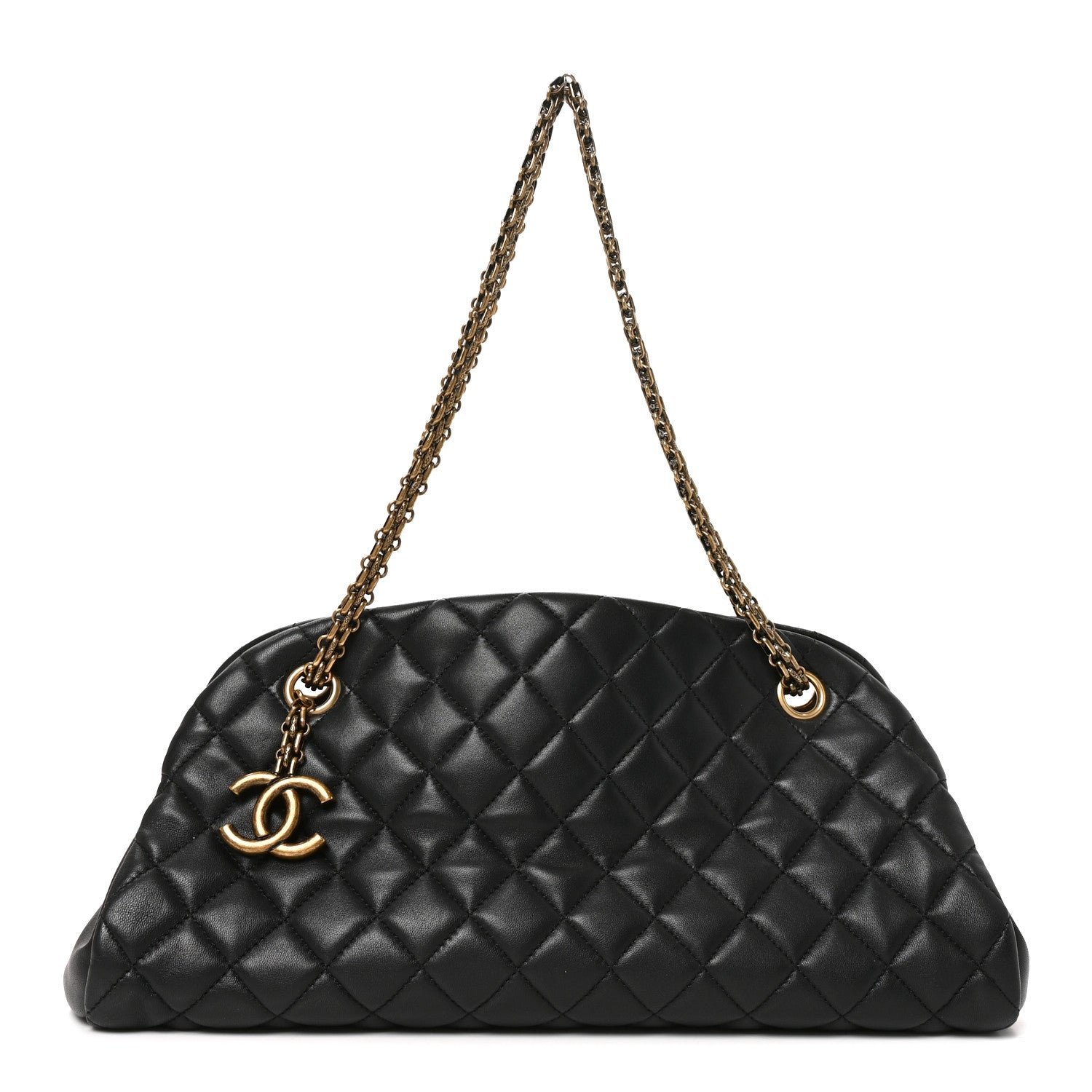 Chanel Lambskin Quilted Medium Just Mademoiselle Black
