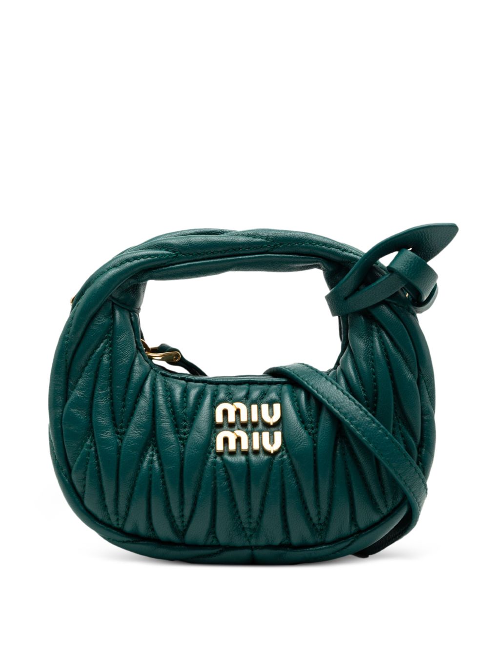 Miu Miu 2010-2026 Micro Nappa Matelasse Wander Bag satchel