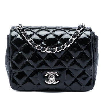 Mini Square Classic Patent Single Flap