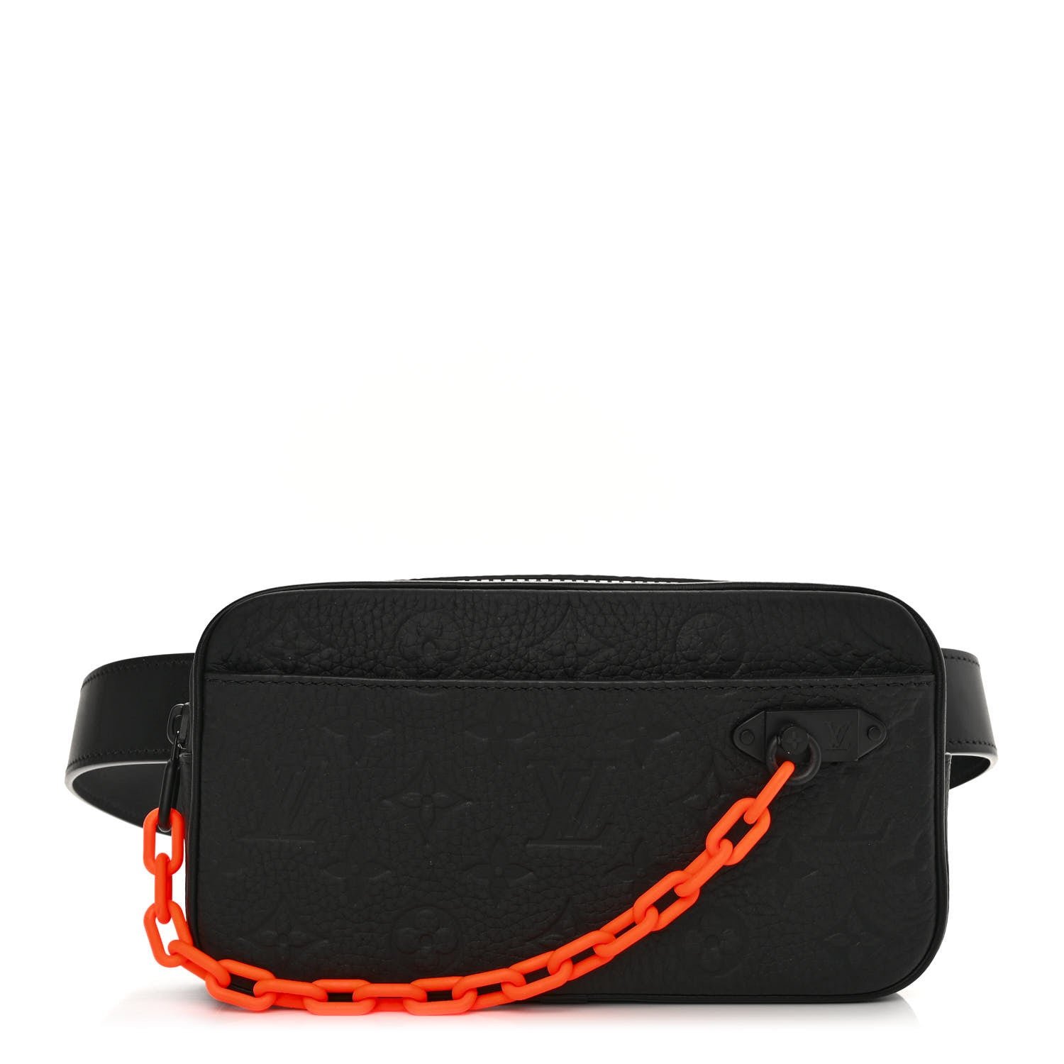 Louis Vuitton Taurillon Monogram Uniformes Solar Ray Soft Pochette Volga Belt Bag Black