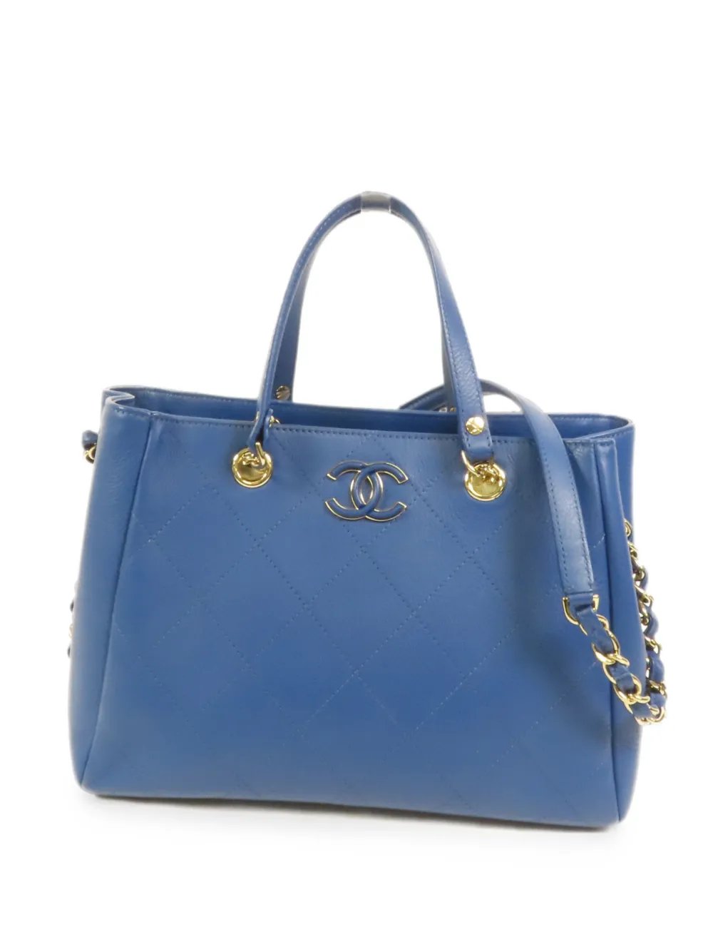 CC diamond-quilted tote bag