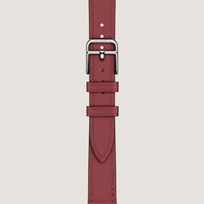 Rouge Grenat Band Apple Watch Hermès Single Tour 41 MM Attelage