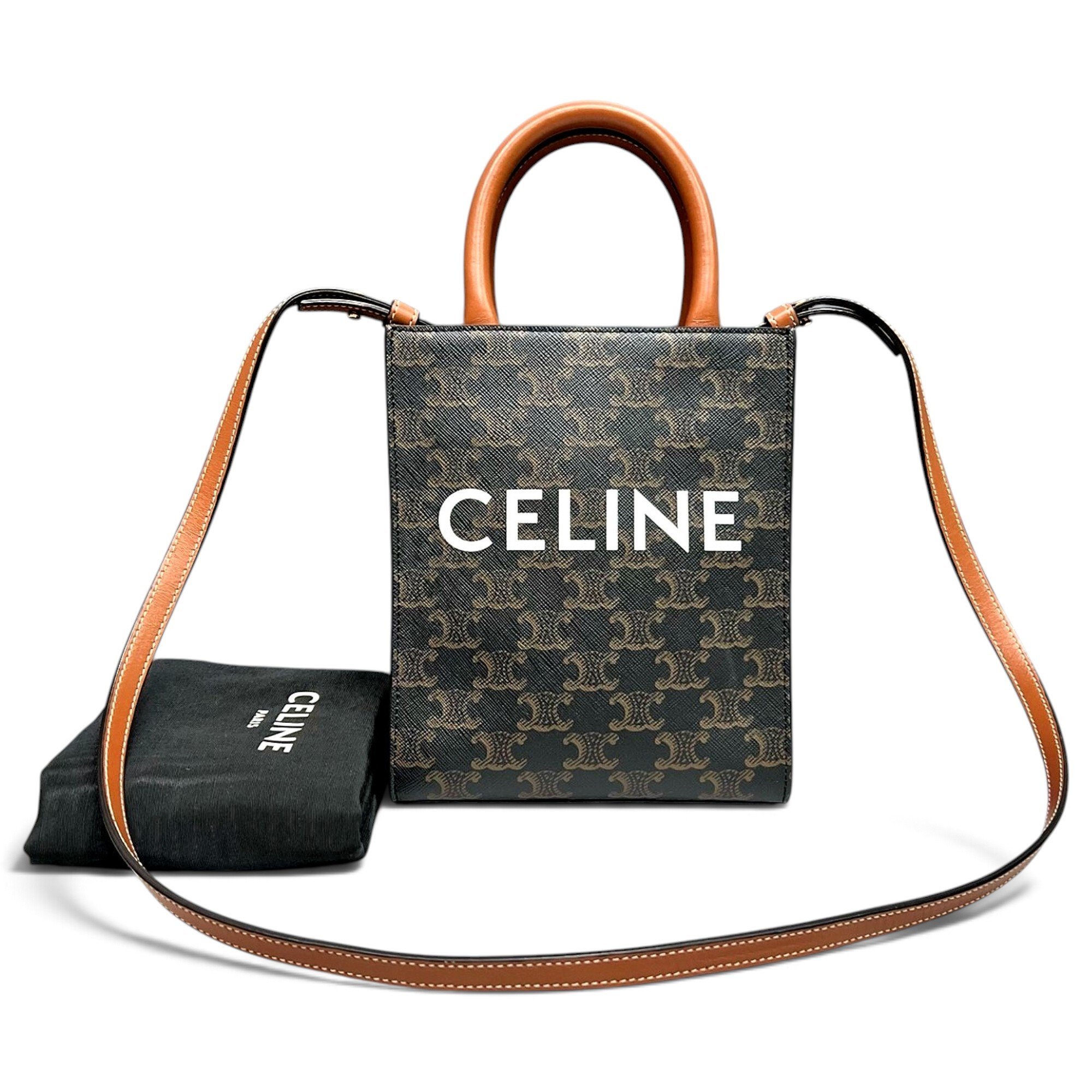 Cabas Vertical leather tote