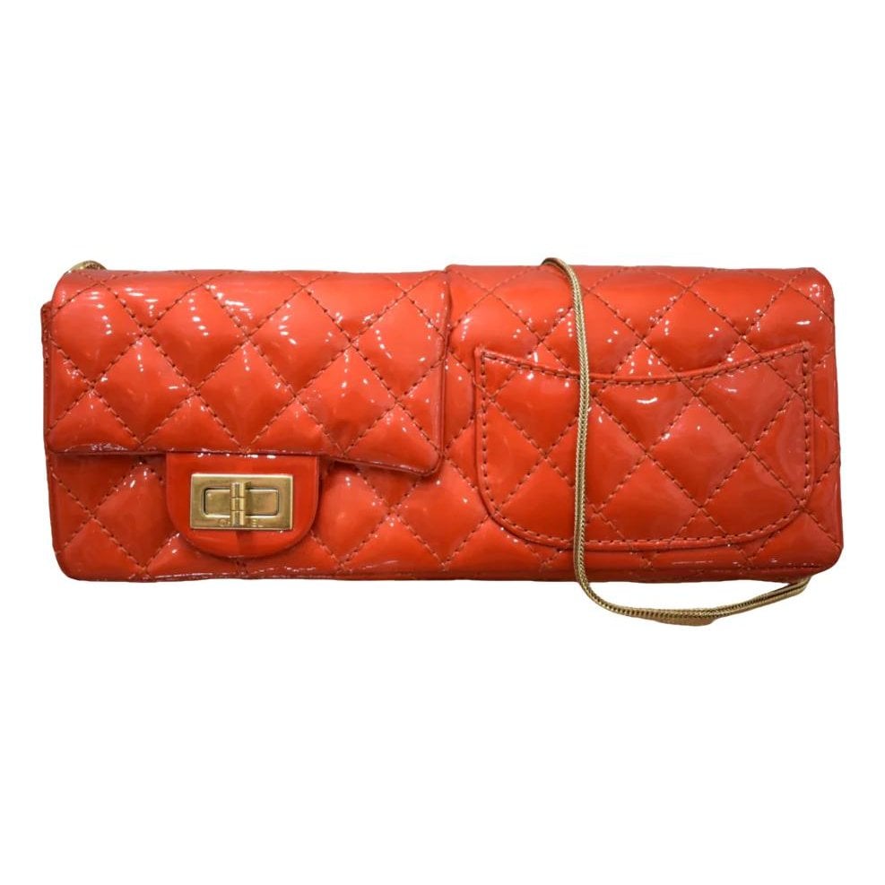 East West Chocolate Bar patent leather handbag