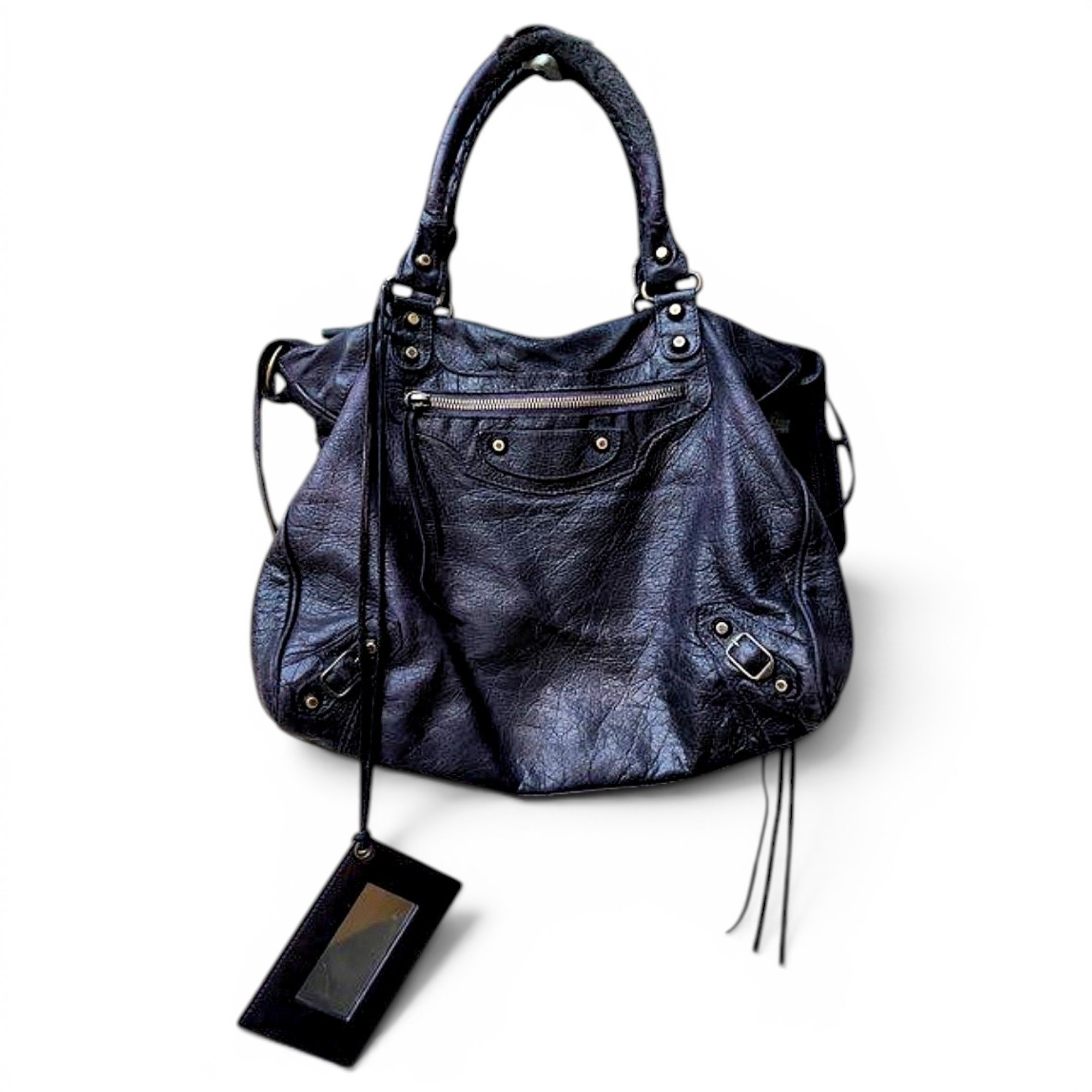 City leather handbag
