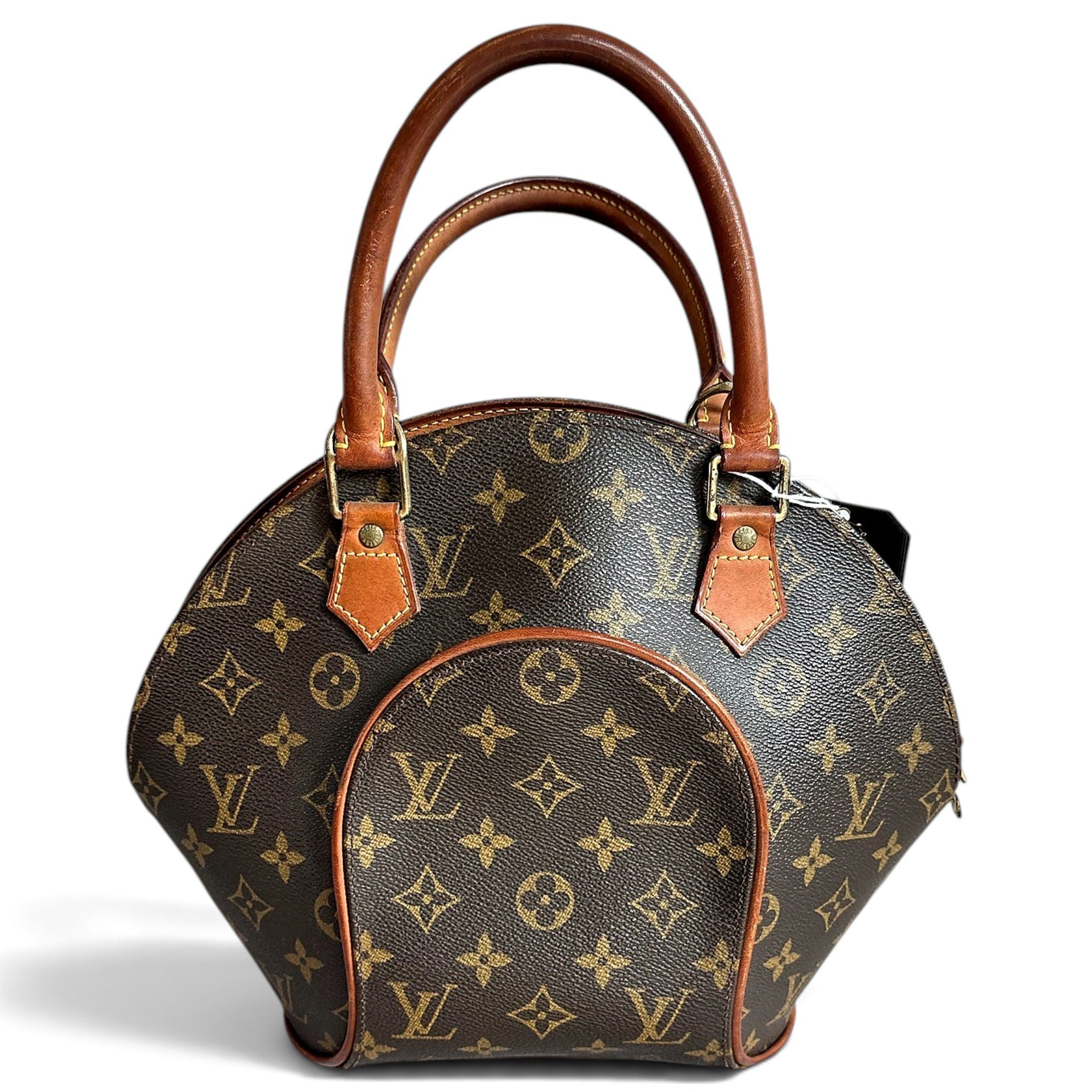 Ellipse leather handbag