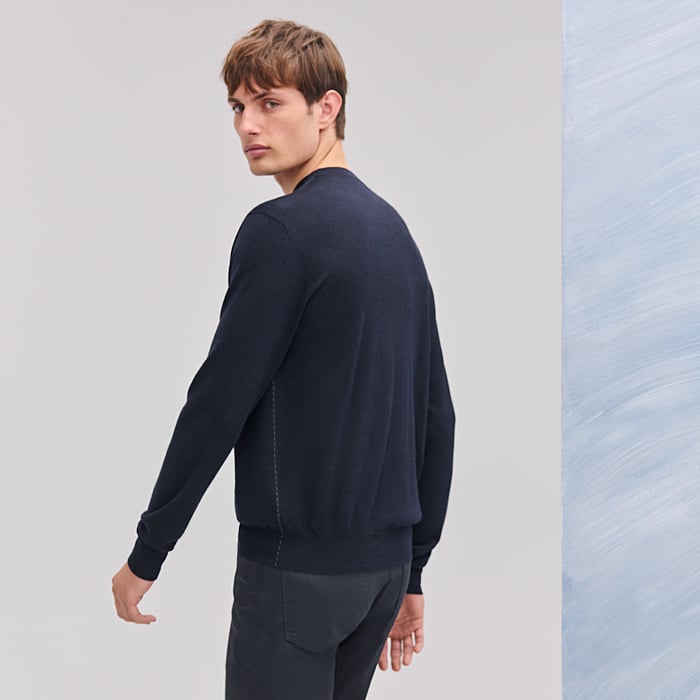 Marine "Coutures Inversees" Crewneck Sweater
