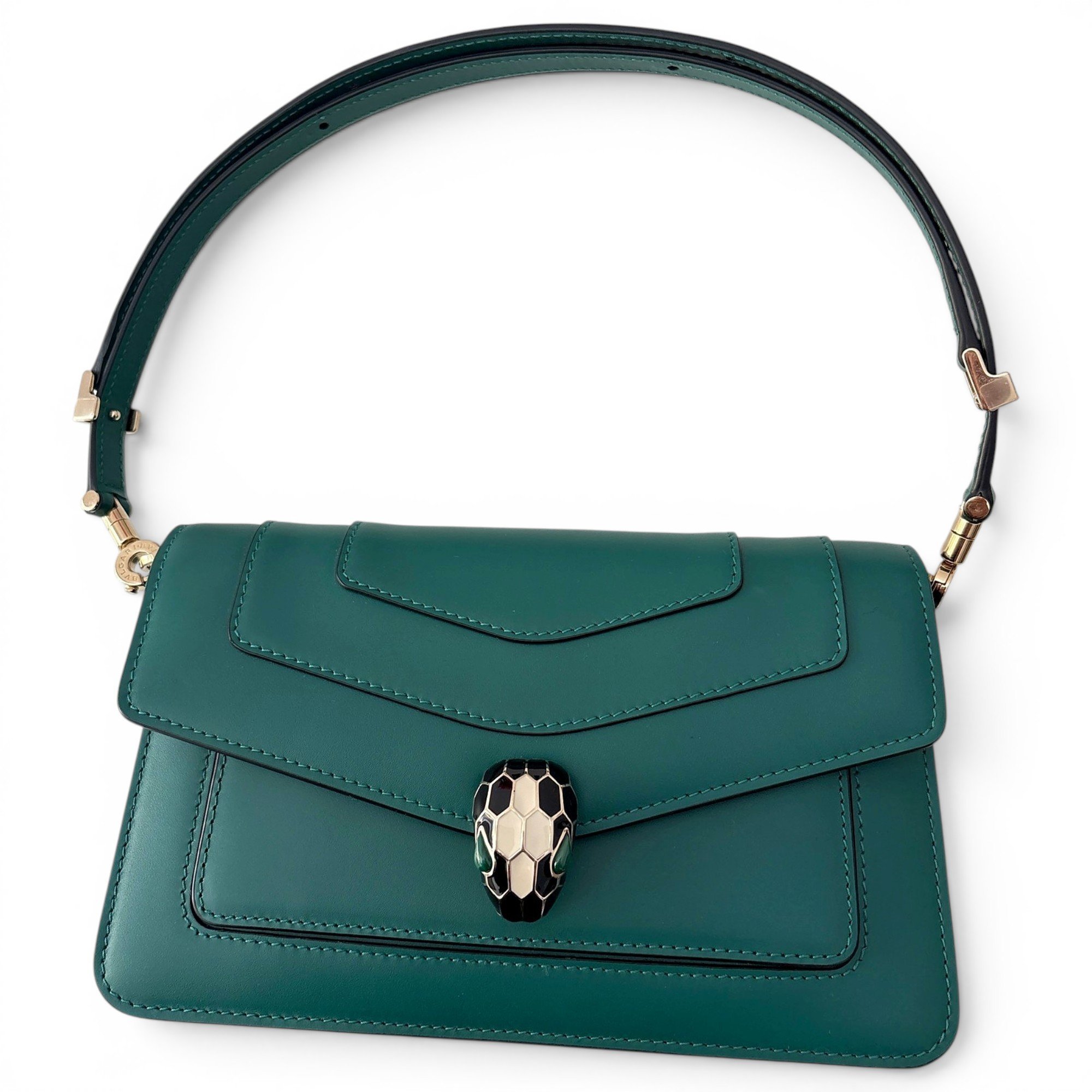 Serpenti leather handbag