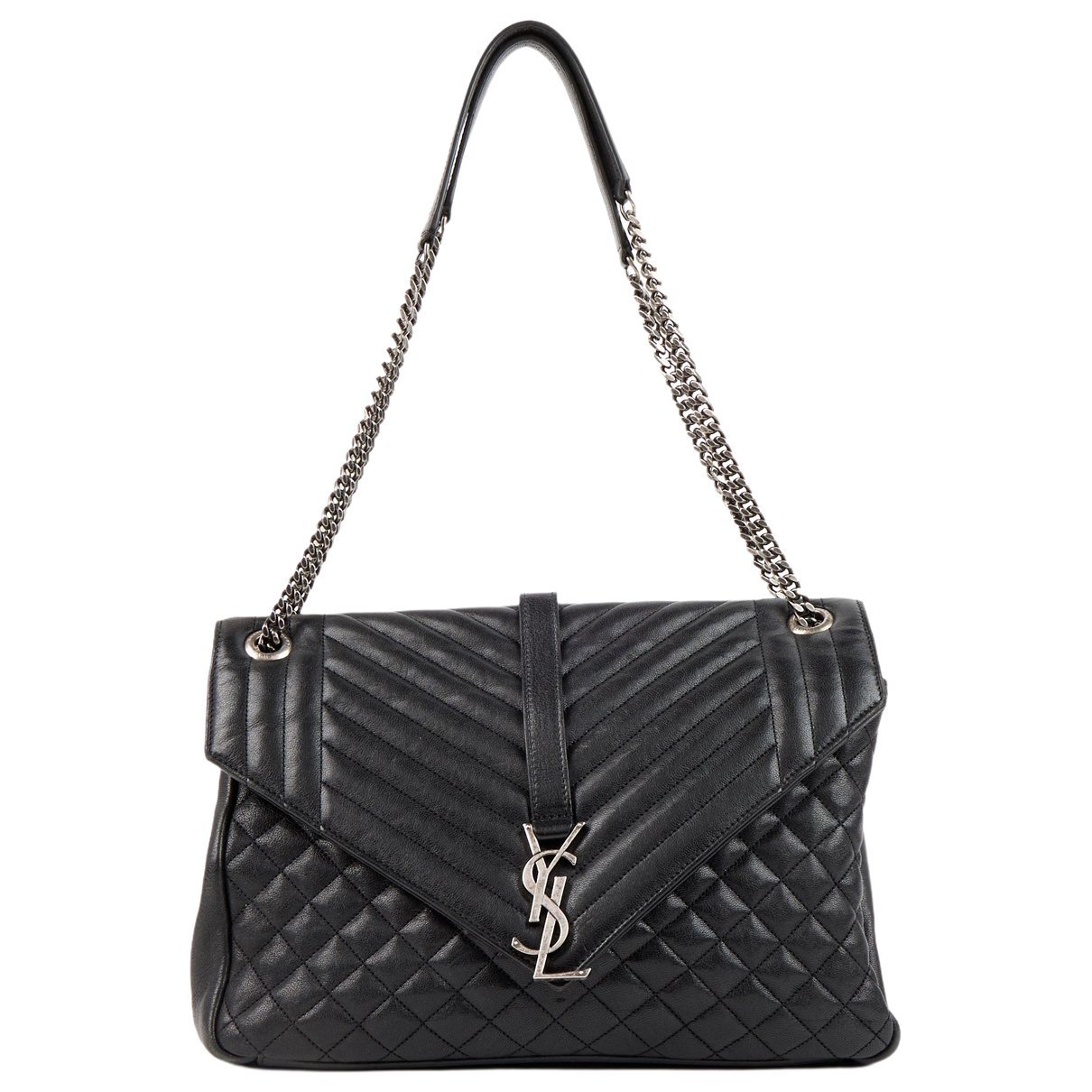 Envelope leather handbag