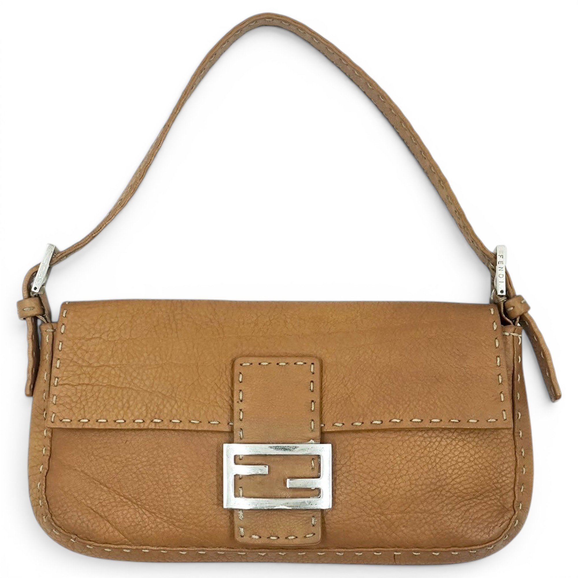 Baguette leather handbag