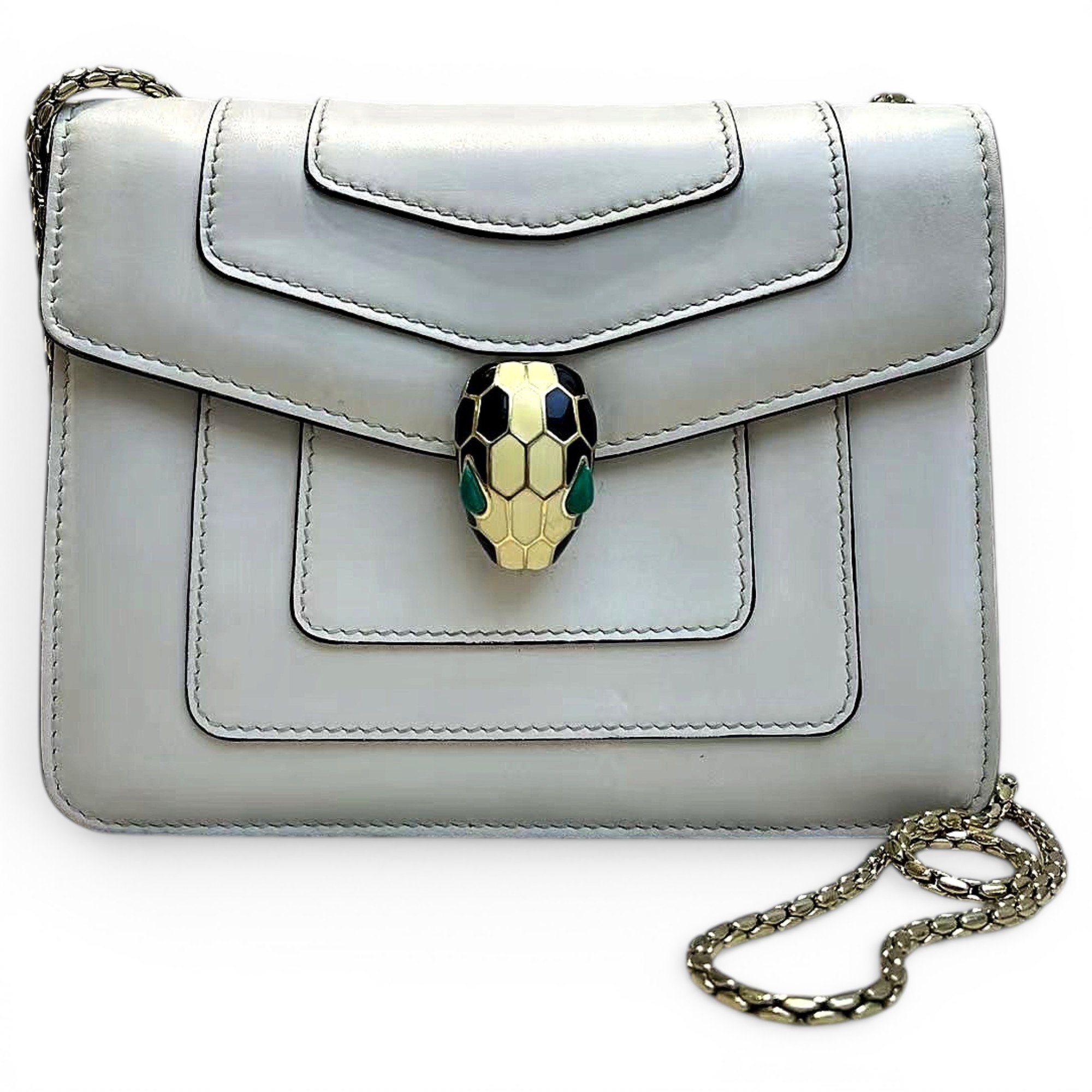 Serpenti leather handbag