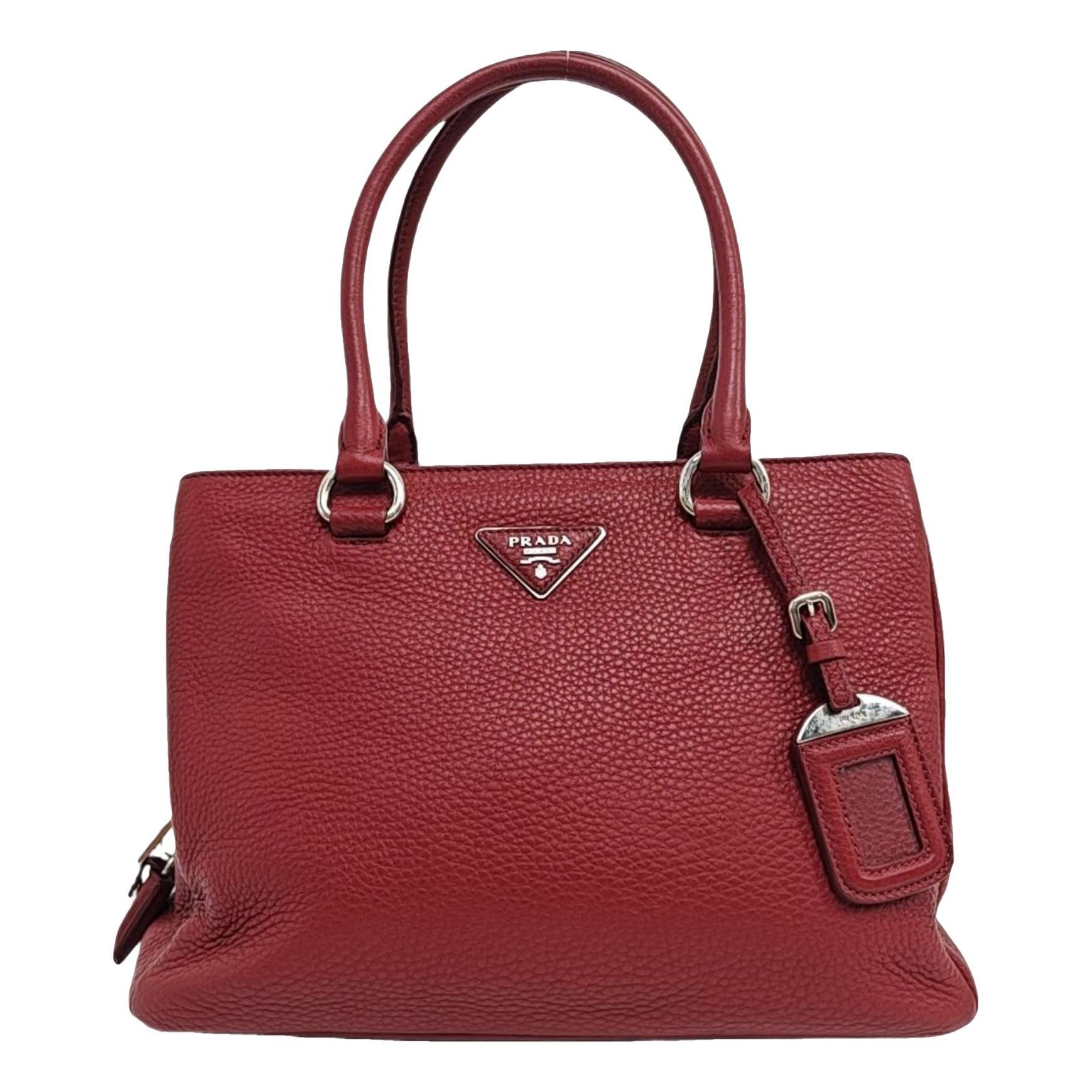 Double leather handbag