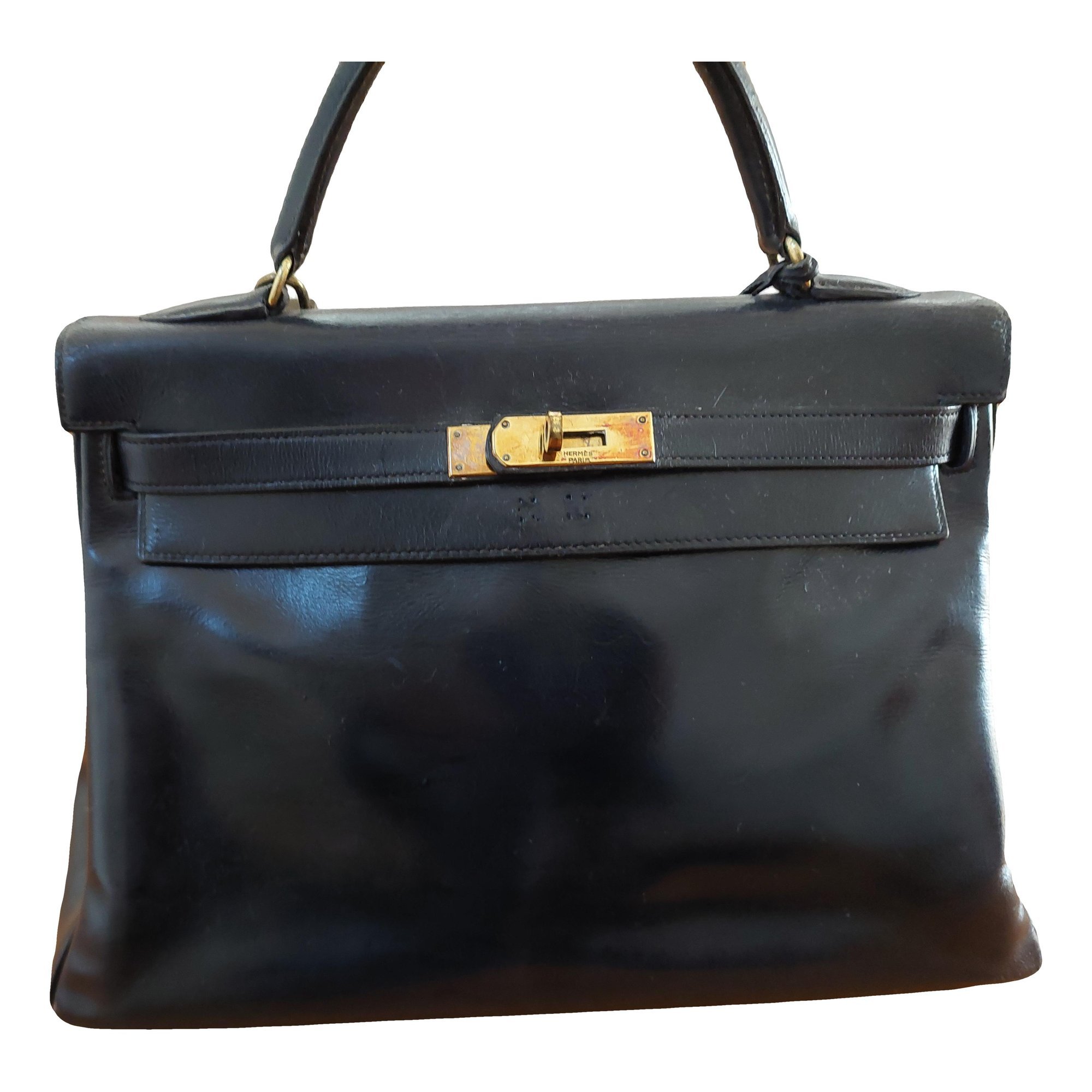 Hermes Kelly 32 Handbag Navy