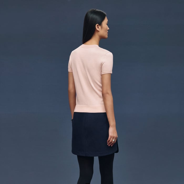 Rose Quartz "Etriers Remix" Short-sleeve Sweater