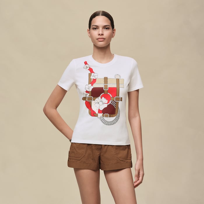 Blanc Printed Micro T-shirt