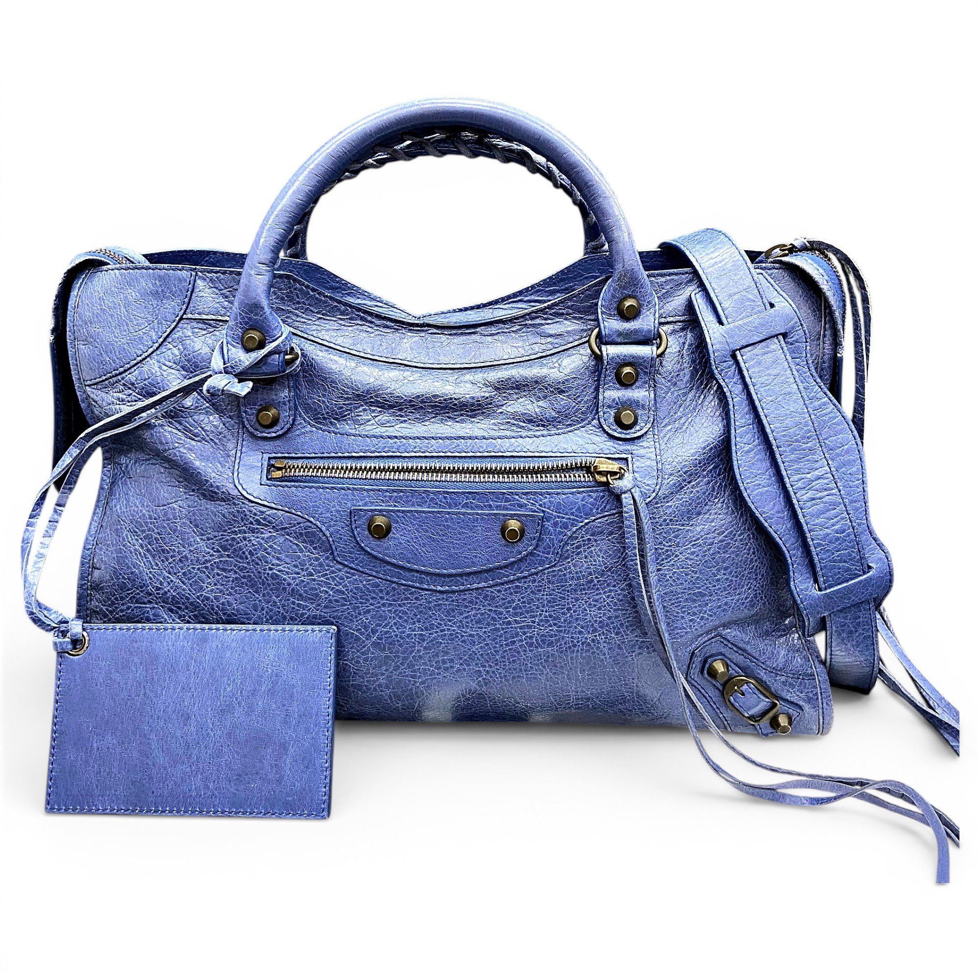 City leather handbag