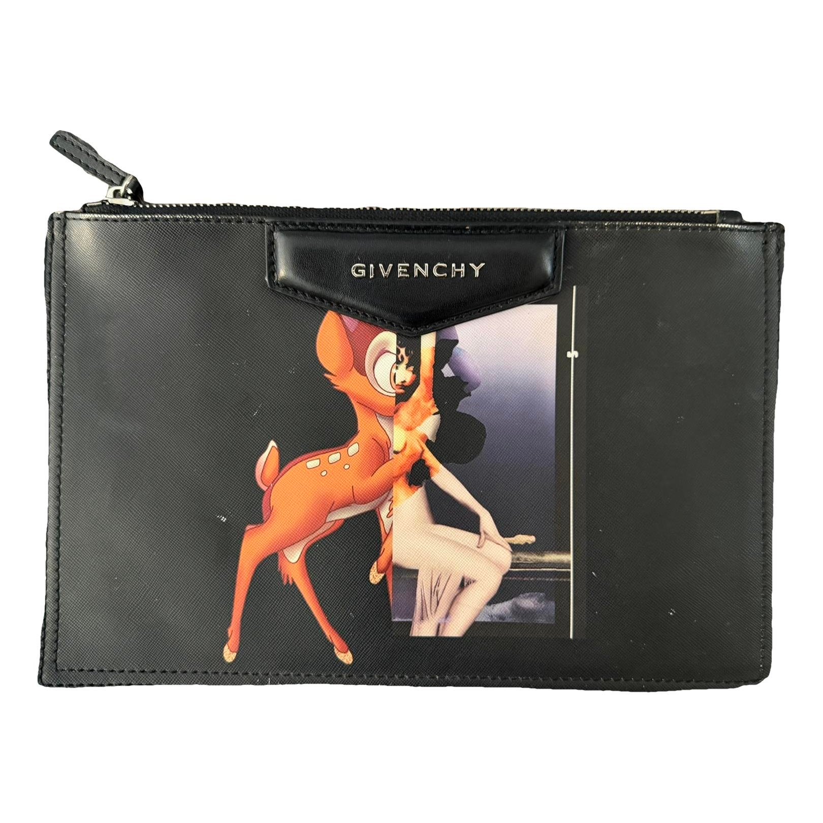 Leather clutch bag