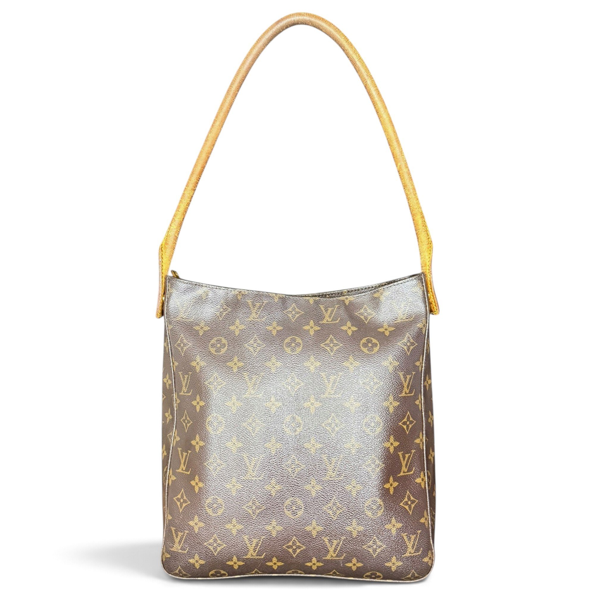 Looping leather handbag