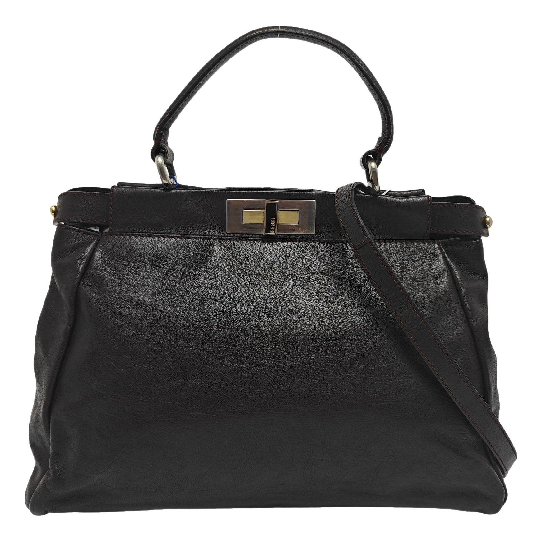 Peekaboo leather handbag
