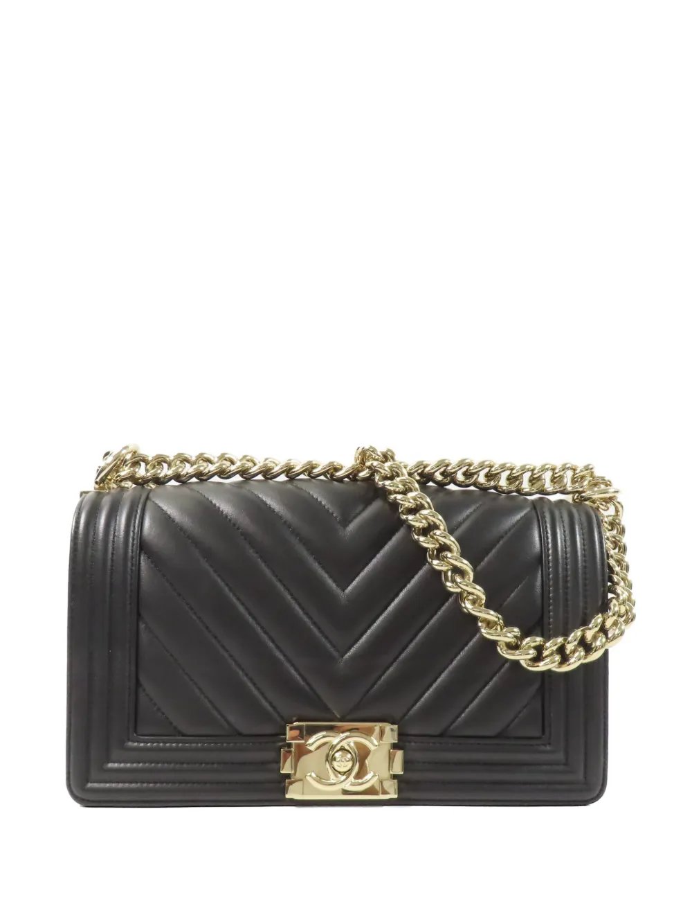 Boy chevron-quilted shoulder bag