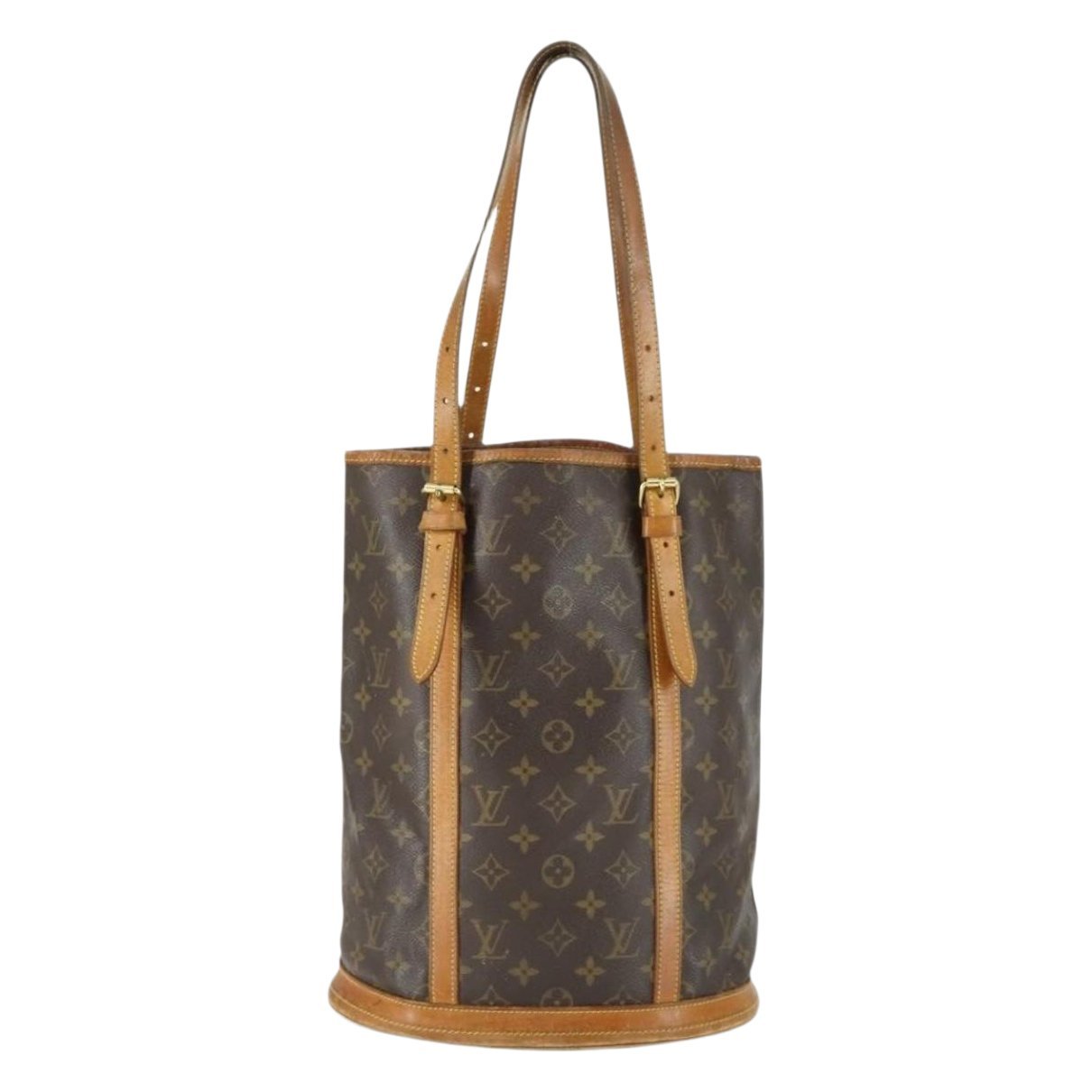 Bucket leather handbag