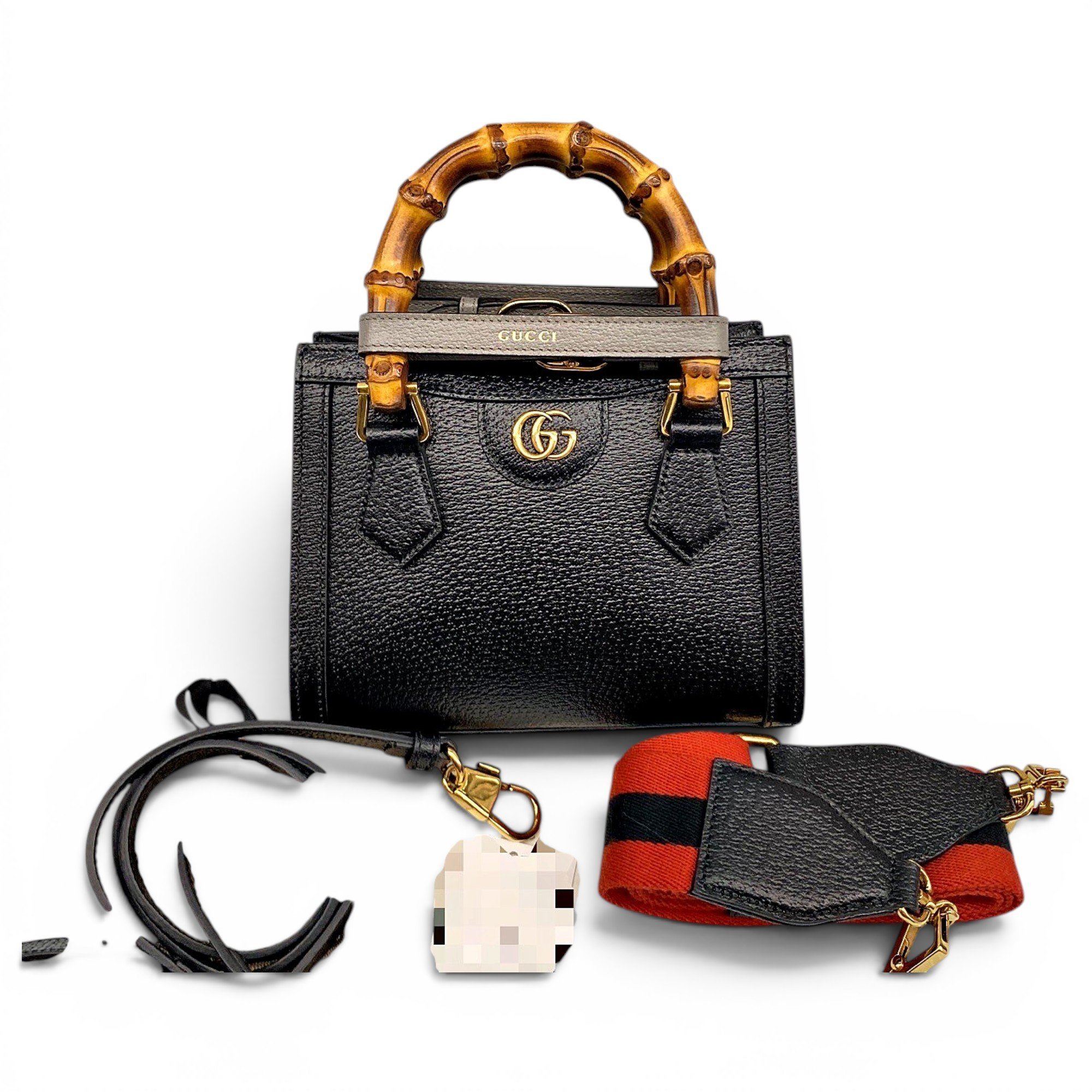 Diana Bamboo leather handbag