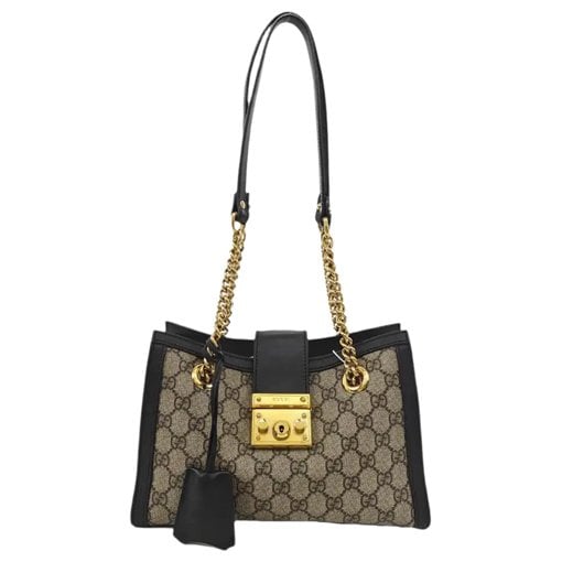 Padlock leather handbag