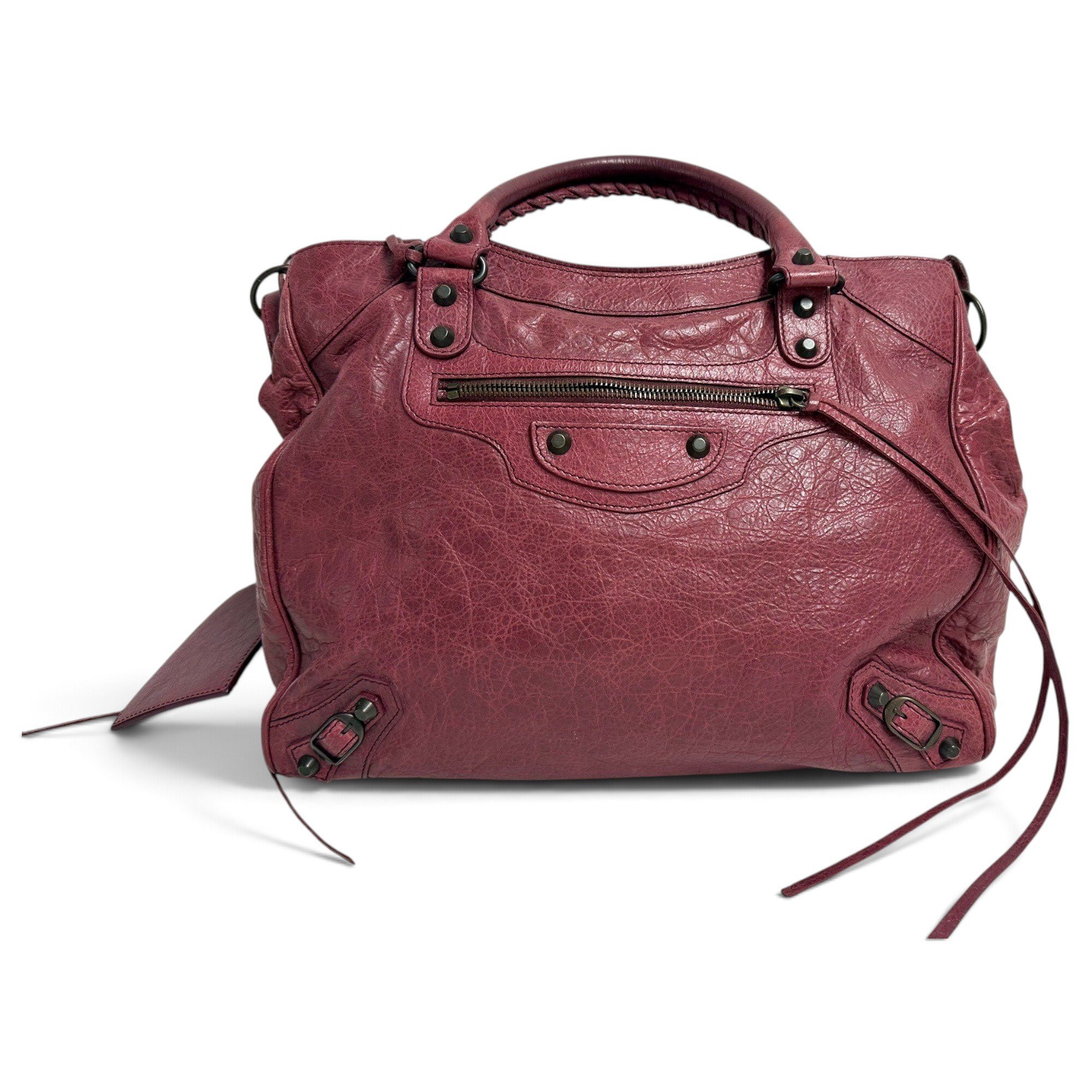 Papier leather handbag