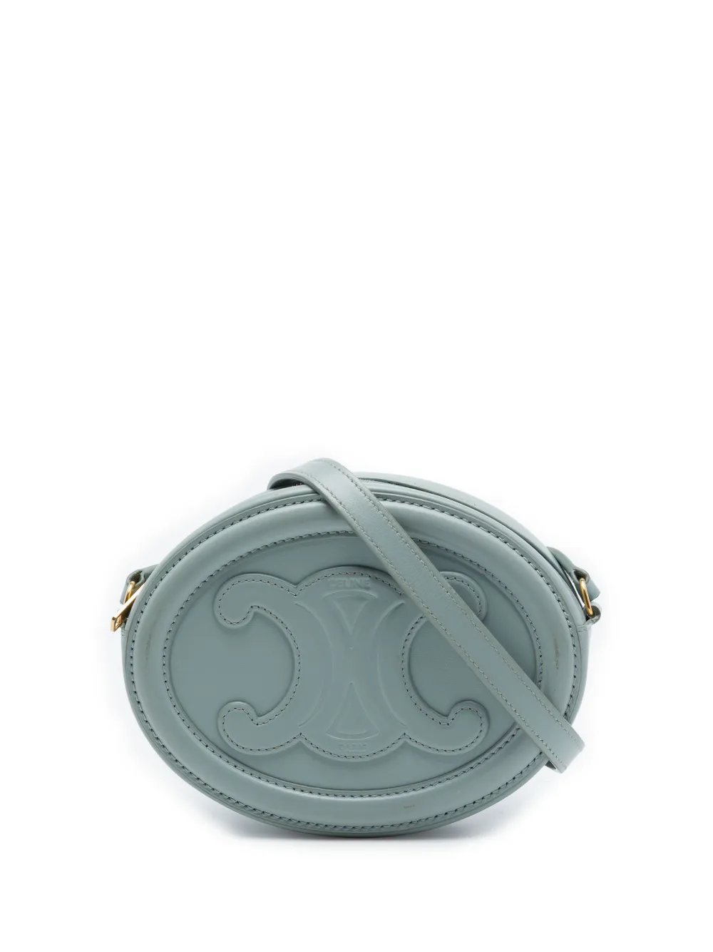 2022 Small Calfskin Cuir Triomphe Oval crossbody bag