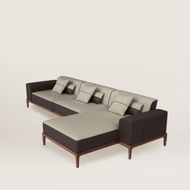 Sofa Sellier 2-seater with chaise lounge