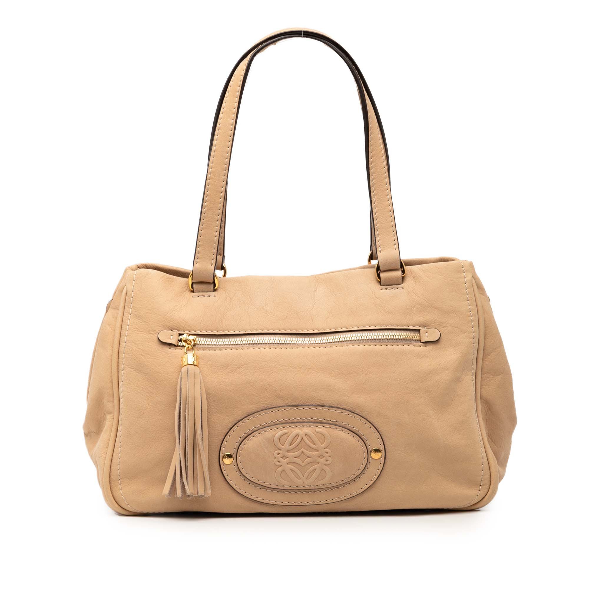 Anagram leather handbag