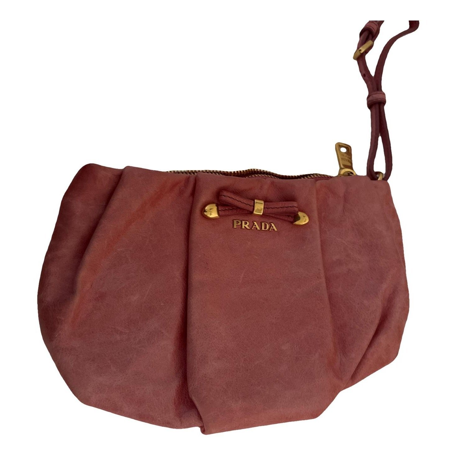 Leather clutch bag